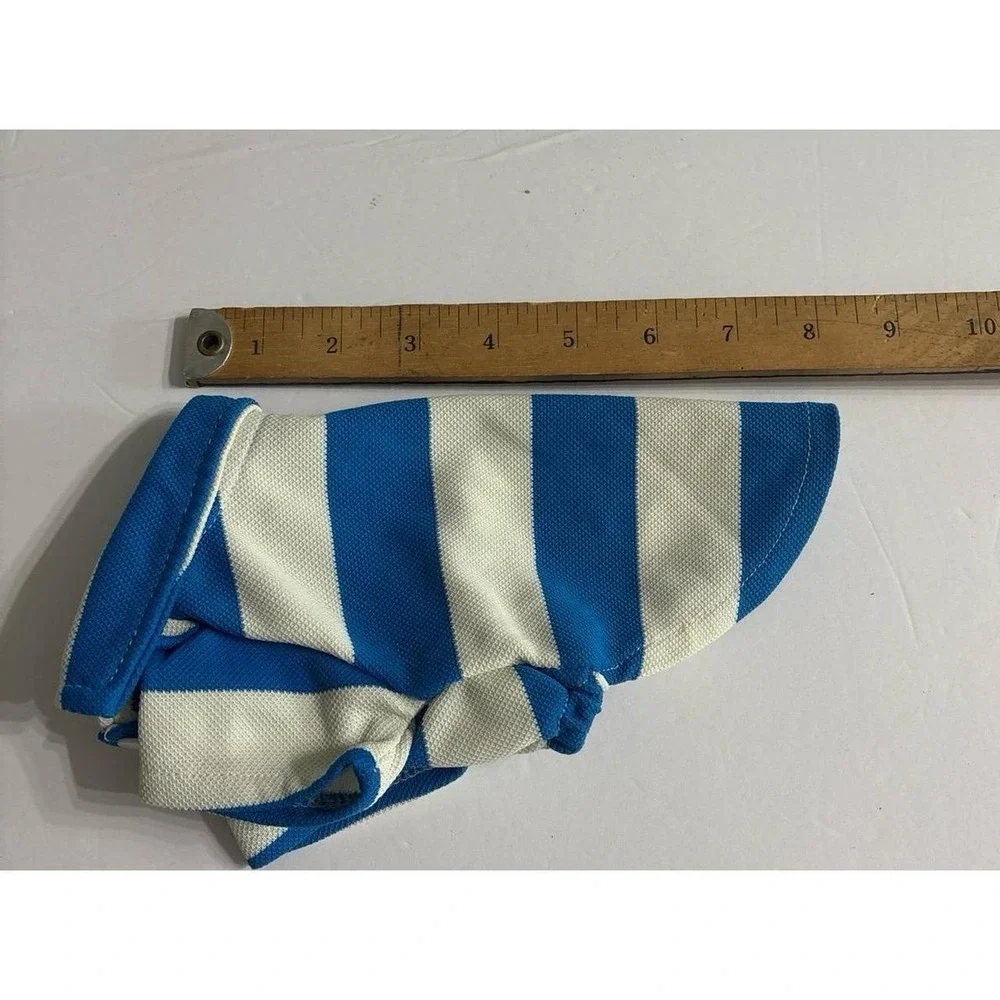Dog Blue & White Polo Shirt (XXS) Tea Cup Size